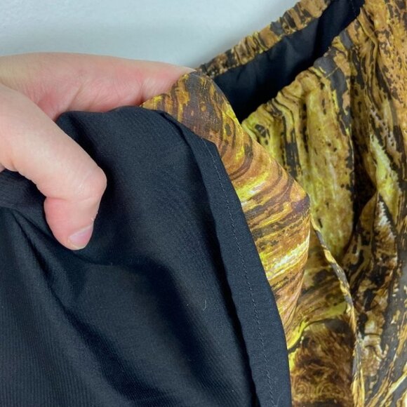 ANTHROPOLOGIE Love Sam Silk and Leather Bohemian Printed Brown Yellow Black S - Picture 9 of 14